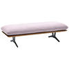 HOCKERBANK in Holz, Textil Hellrosa  - Hellrosa/Schwarz, Design, Holz/Textil (150/43/60cm) - Dieter Knoll