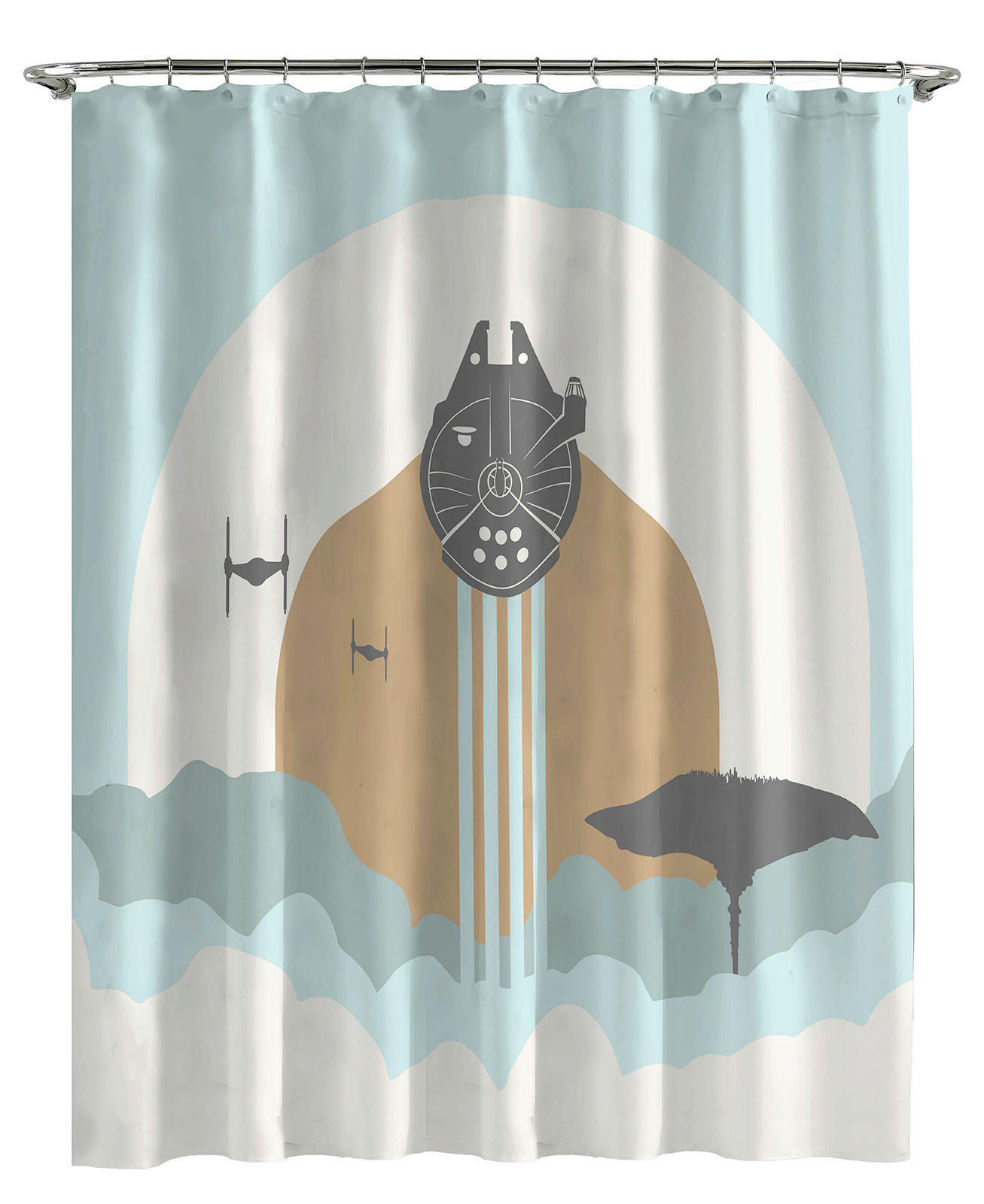 DUSCHVORHANG Star Wars 183/178 cm  - Grau, Basics, Textil (183/178cm) - Star Wars