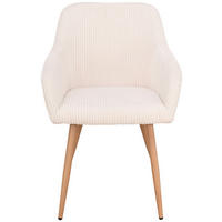 ARMLEHNSTUHL  in Eisen Cord  - Eichefarben/Beige, Trend, Holz/Textil (55/84/60cm) - Livetastic
