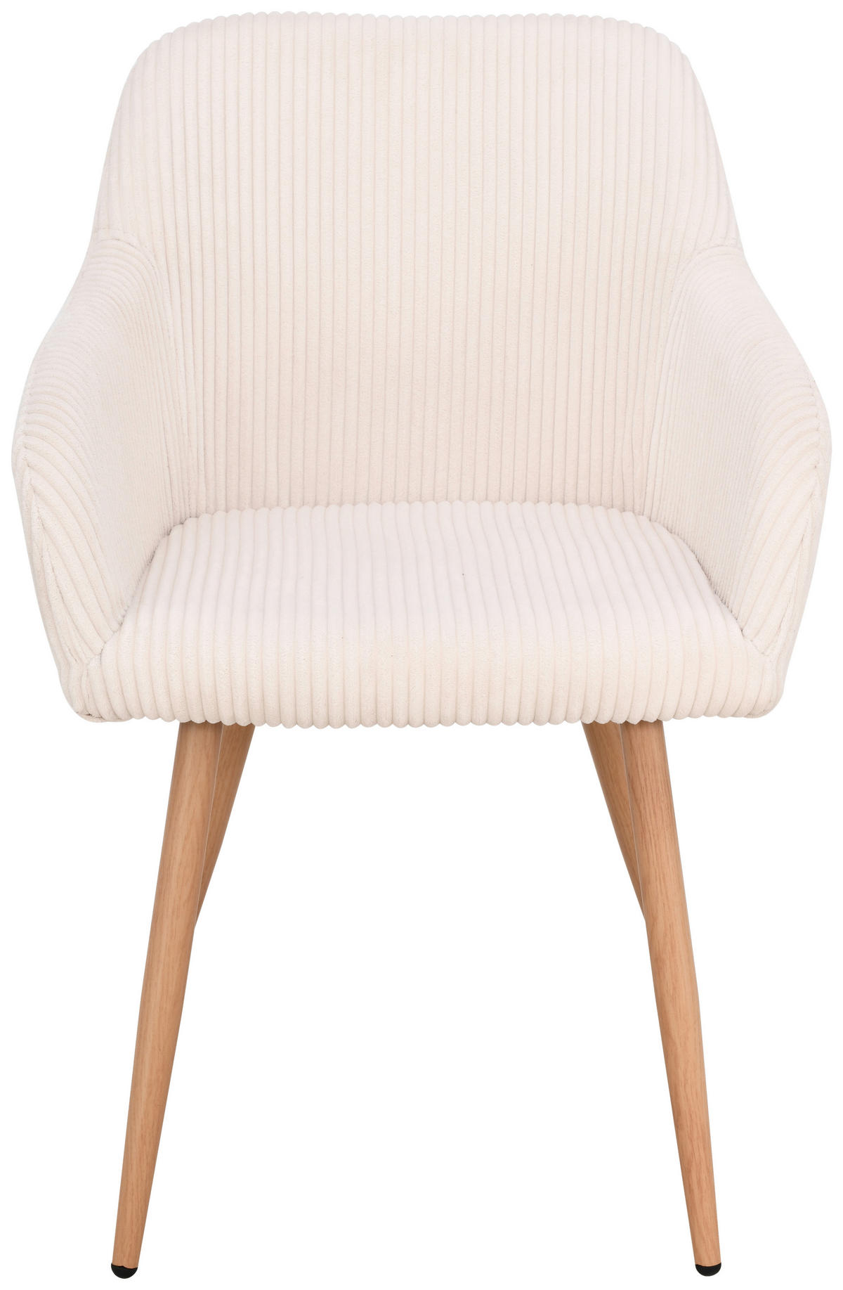 ARMLEHNSTUHL  in Eisen Cord  - Eichefarben/Beige, Trend, Holz/Textil (55/84/60cm) - Livetastic