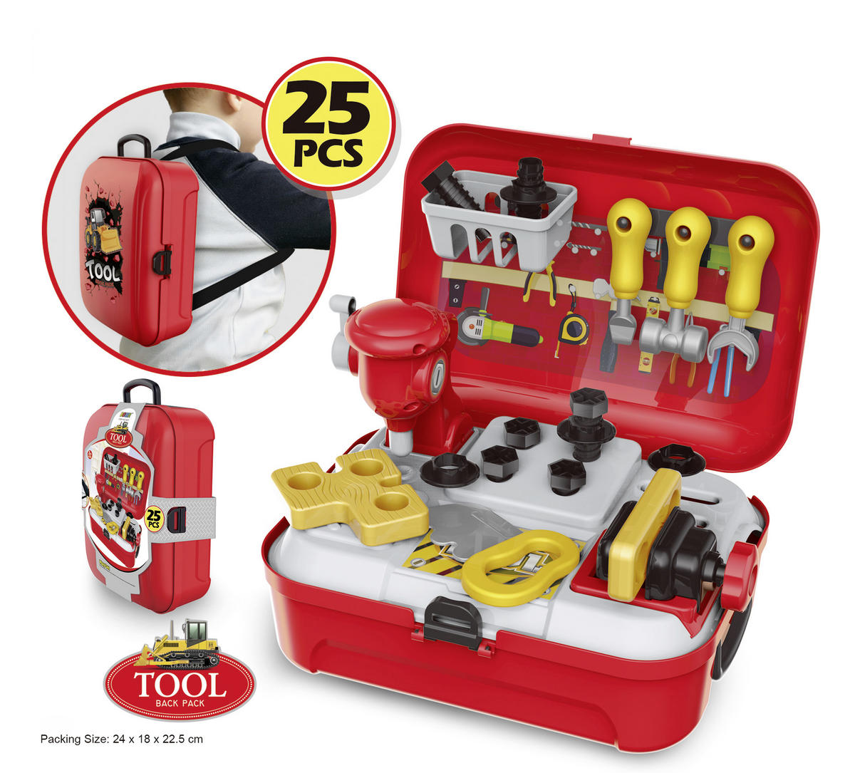 DJEČJI SET ZA IGRU  Kinder-Werkzeugkoffer  - višebojno, Basics, plastika - My Baby Lou