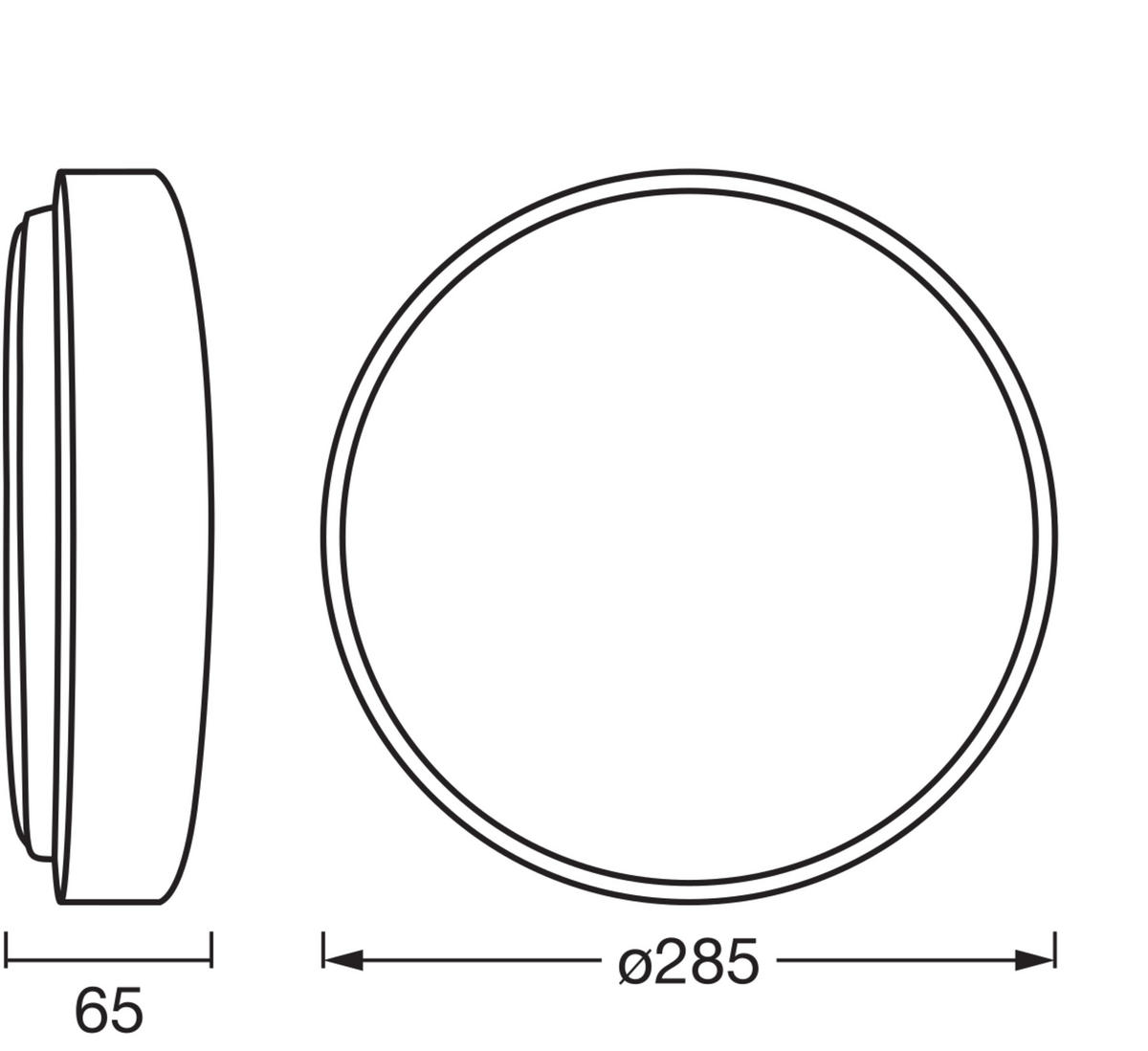 LED-DECKENLEUCHTE 28,5/6,5 cm   - KONVENTIONELL, Metall (28,5/6,5cm) - Ledvance