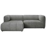 ECKSOFA  in Chenille Grau  164/255 cm  - Schwarz/Grau, KONVENTIONELL, Kunststoff/Textil (164/255cm) - Carryhome