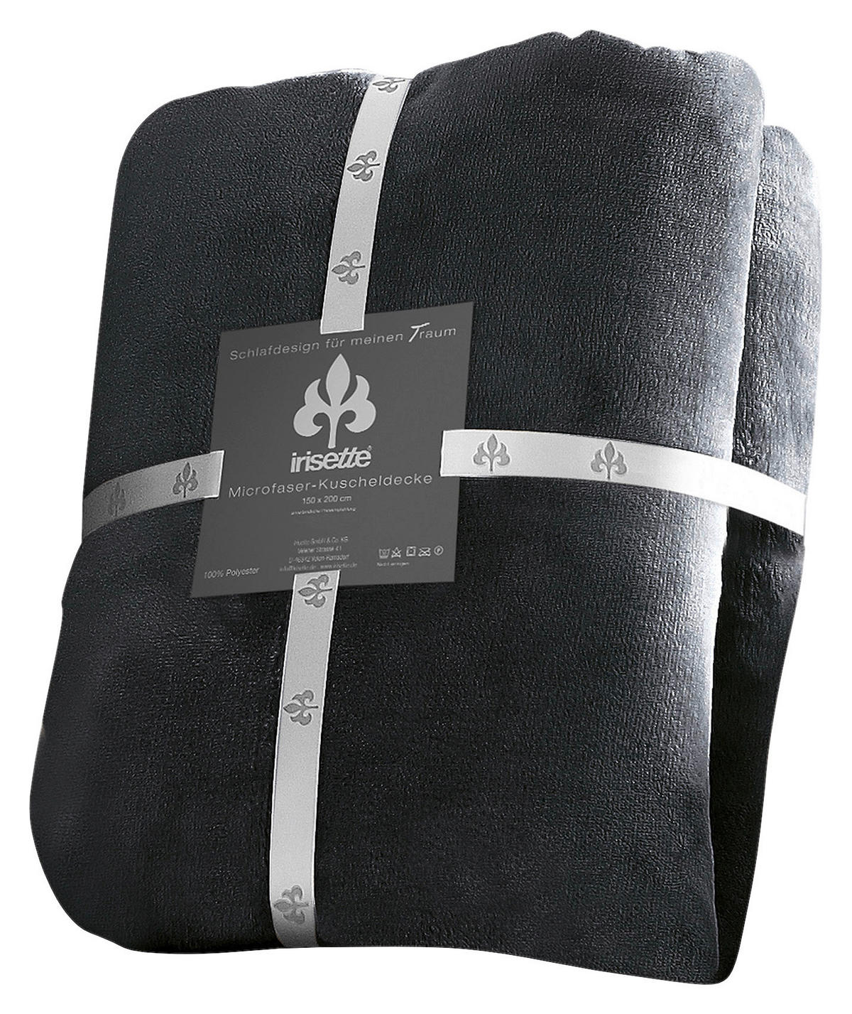 KUSCHELDECKE 150/200 cm  - Anthrazit, KONVENTIONELL, Textil (150/200cm) - Irisette