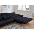 ECKSOFA Rivello in Echtleder Schwarz  328/193 cm  - Schwarz, Design, Leder/Metall (328/193cm) - Dieter Knoll