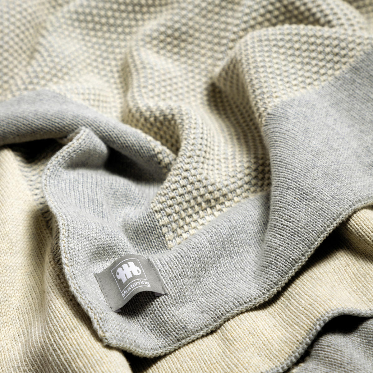 PLAID MR-KNIT 130/170 cm  - Beige/Grau, Design, Textil (130/170cm) - Musterring