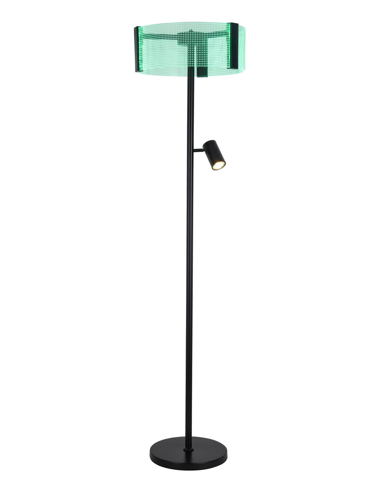 LED-STEHLEUCHTE 40/159 cm   - Transparent/Schwarz, Design, Kunststoff/Metall (40/159cm) - Novel