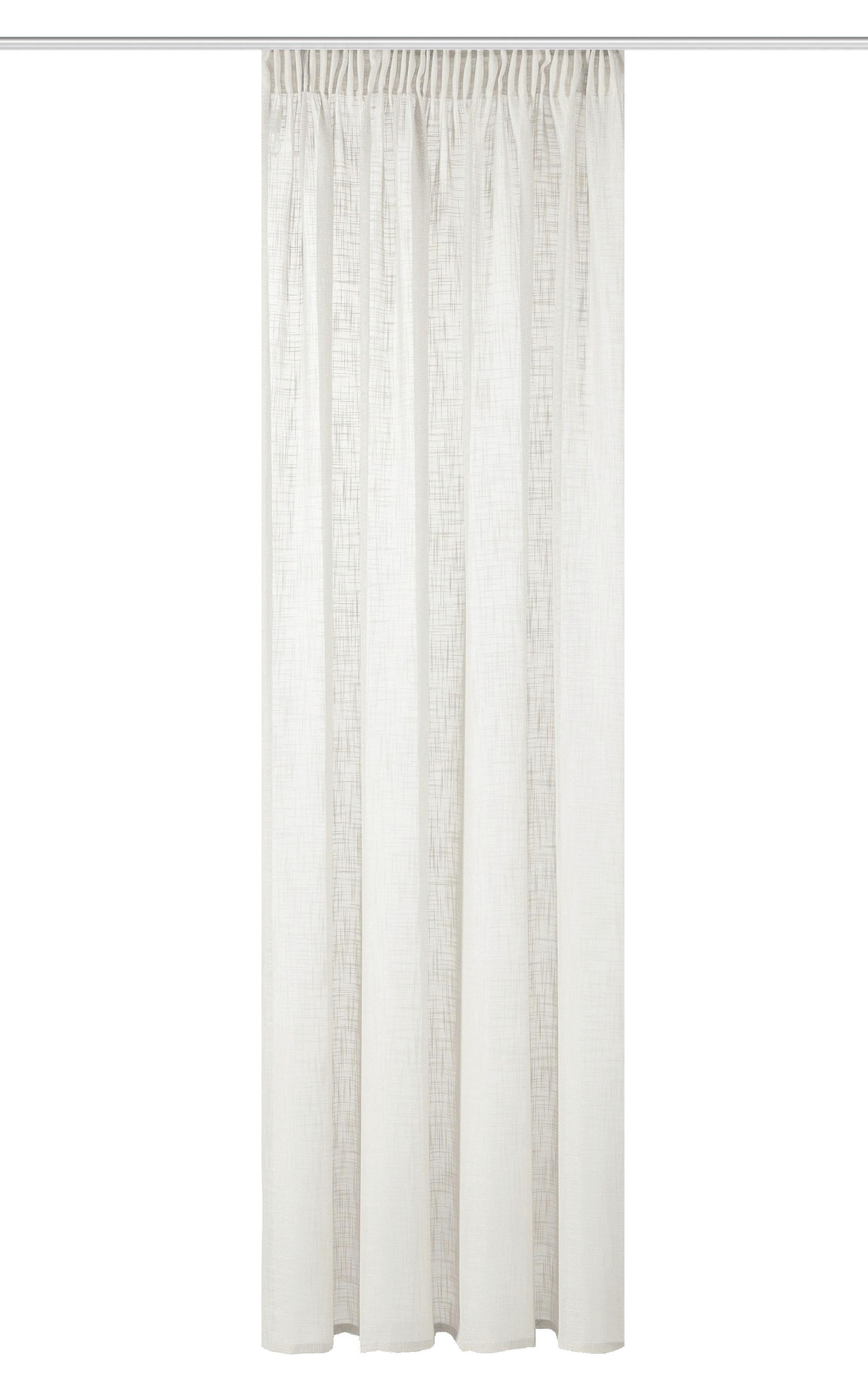 FERTIGVORHANG  halbtransparent  140/245 cm   - Ecru, Basics, Textil (140/245cm)