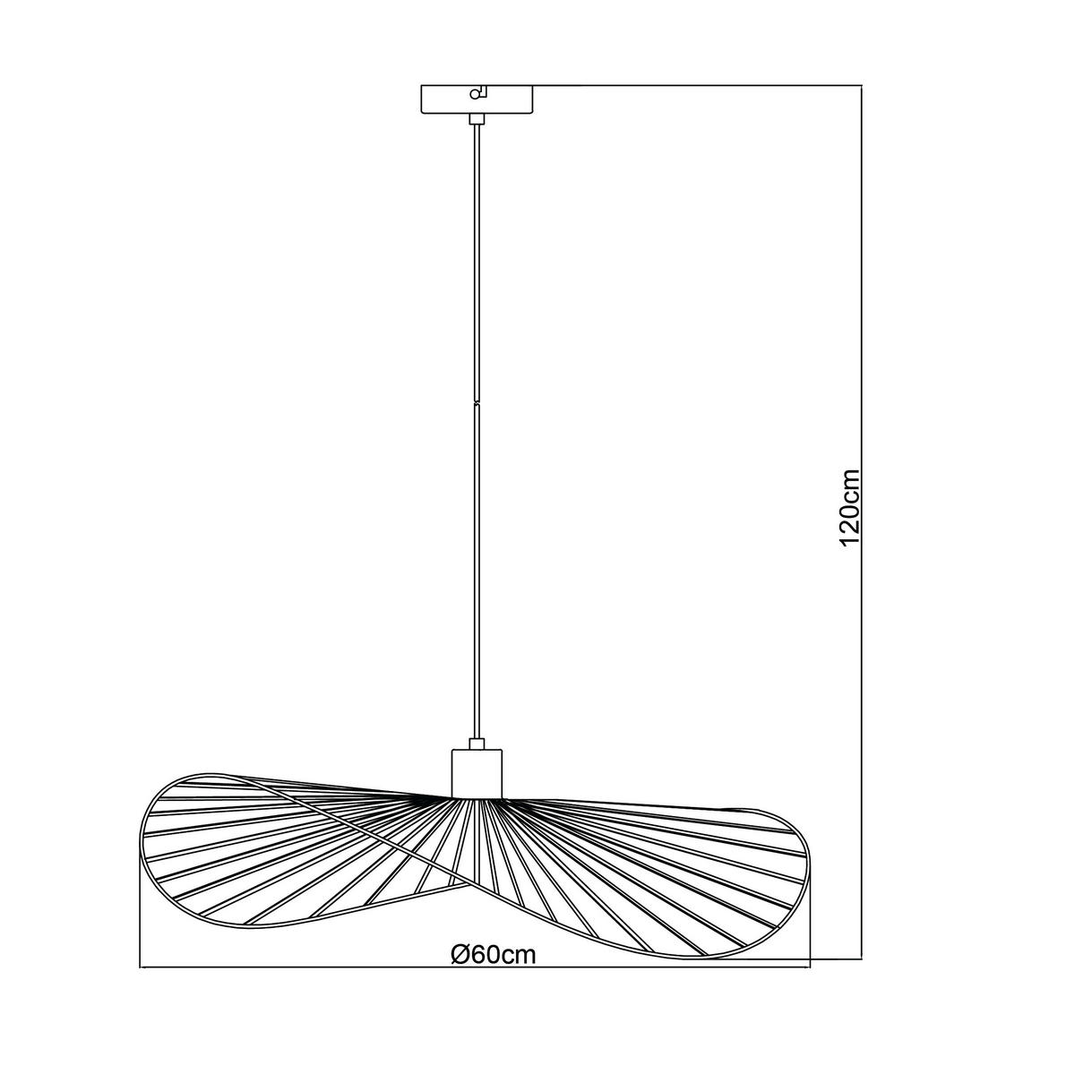 HÄNGLAMPA 60/120 cm  - svart, Design, metall (60/120cm) - Marama