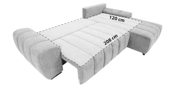 ECKSOFA Dunkelgrau Flachgewebe  - Dunkelgrau/Schwarz, KONVENTIONELL, Holz/Textil (275/180cm) - Carryhome