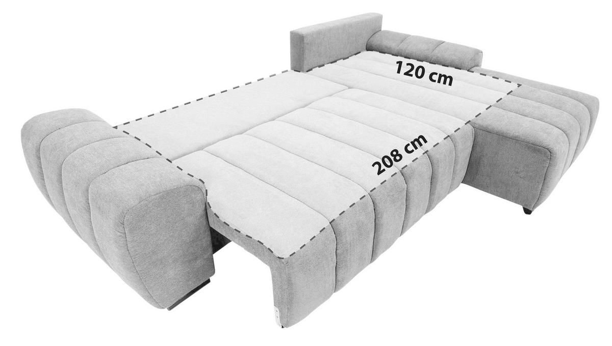 ECKSOFA Dunkelgrau Flachgewebe  - Dunkelgrau/Schwarz, KONVENTIONELL, Holz/Textil (275/180cm) - Carryhome