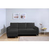ECKSOFA Moli Anthrazit Bouclé  - Anthrazit/Schwarz, Design, Textil/Metall (236/148cm) - MID.YOU
