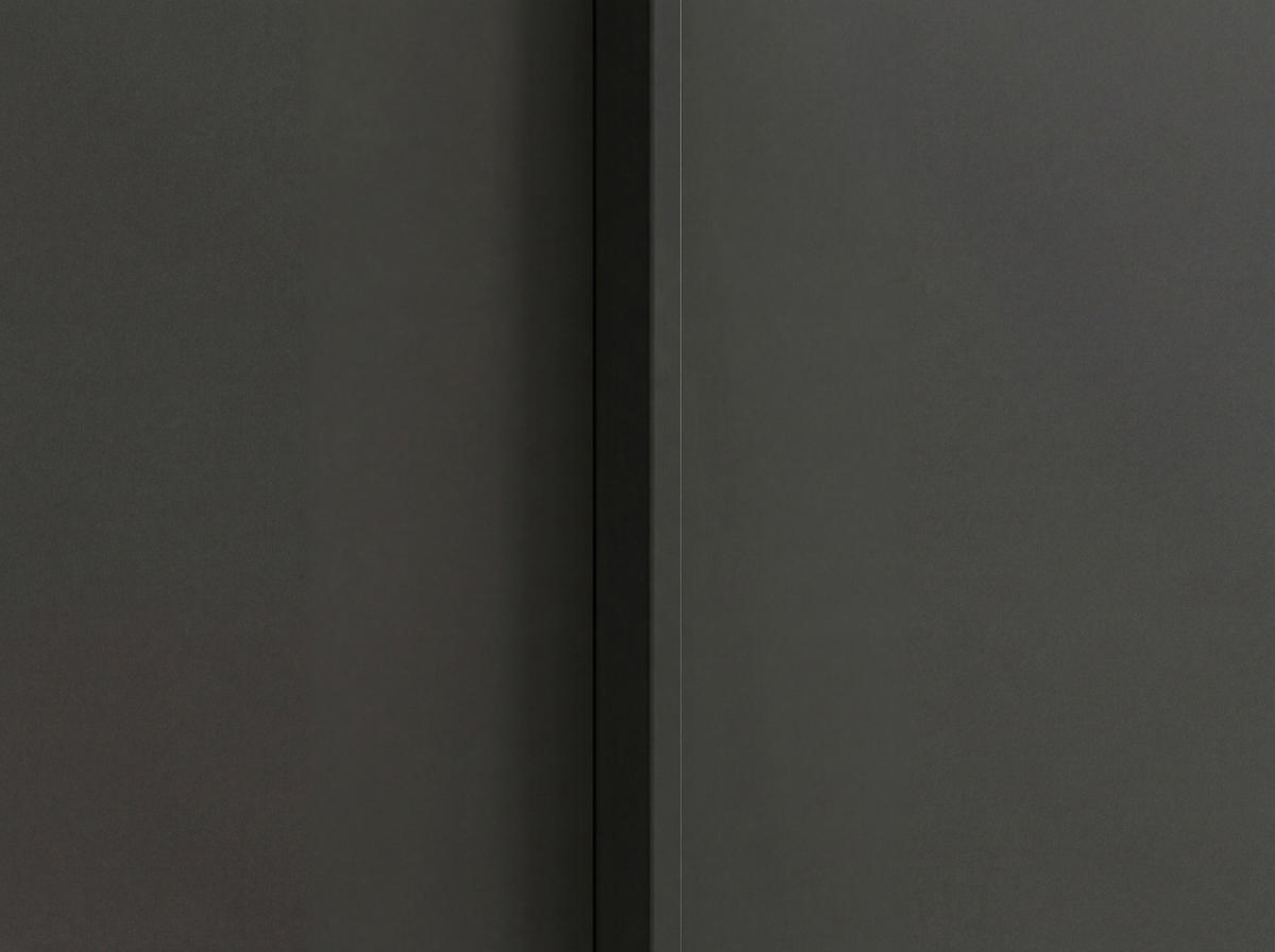 DREHTÜRENSCHRANK 101/223/61 cm,  in Graphitfarben, 2-türig  - Graphitfarben, Basics, Holzwerkstoff/Metall (101/223/61cm) - Novel
