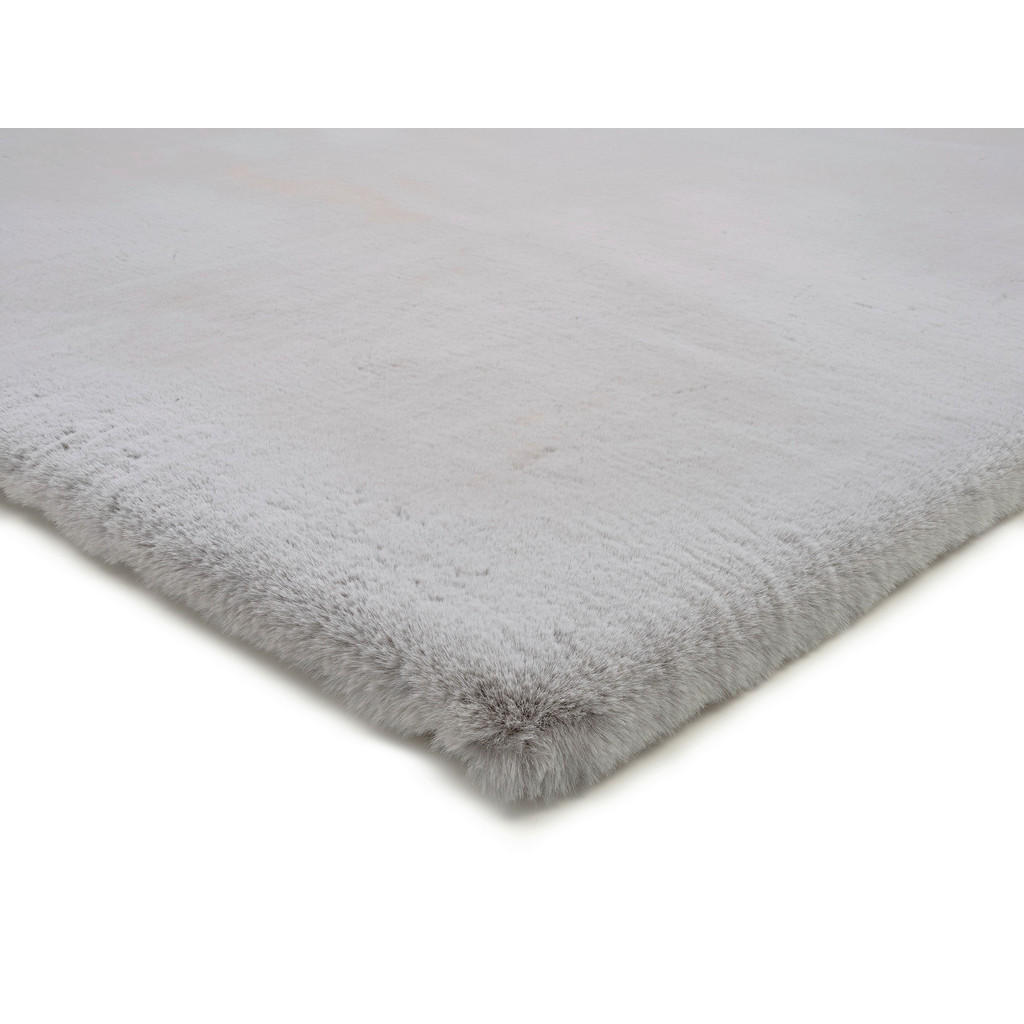 Thumbnail - Novel Hochflorteppich Nuvola - Exklusiv, Hellgrau, Textil, Uni, rechteckig, 160x230 cm, Oeko-Tex® Standard 100, für Fußb...