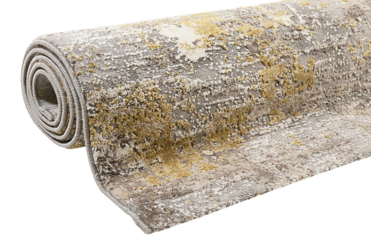 WEBTEPPICH 80/150 cm Vintage Feels Grau, Goldfarben, Dunkelgrau rechteckig  - Dunkelgrau/Goldfarben, Design, Textil (80/150cm) - Esprit