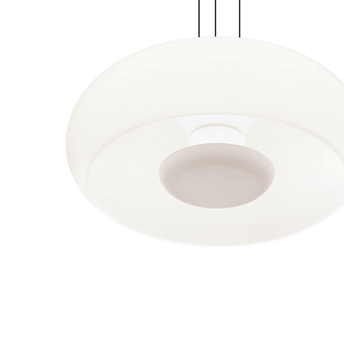 LED-HÄNGELEUCHTE Siena 110 cm   - Weiß Hochglanz, Design, Glas (110cm) - Hell