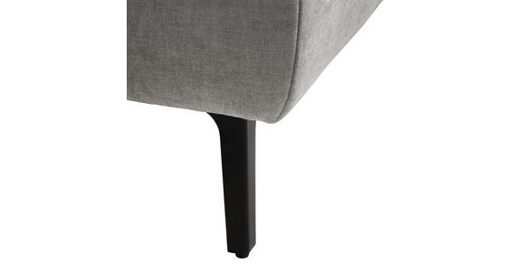 ECKSOFA inkl. Funktionen Grau Chenille  - Schwarz/Grau, Design, Textil/Metall (311/167cm) - Xora