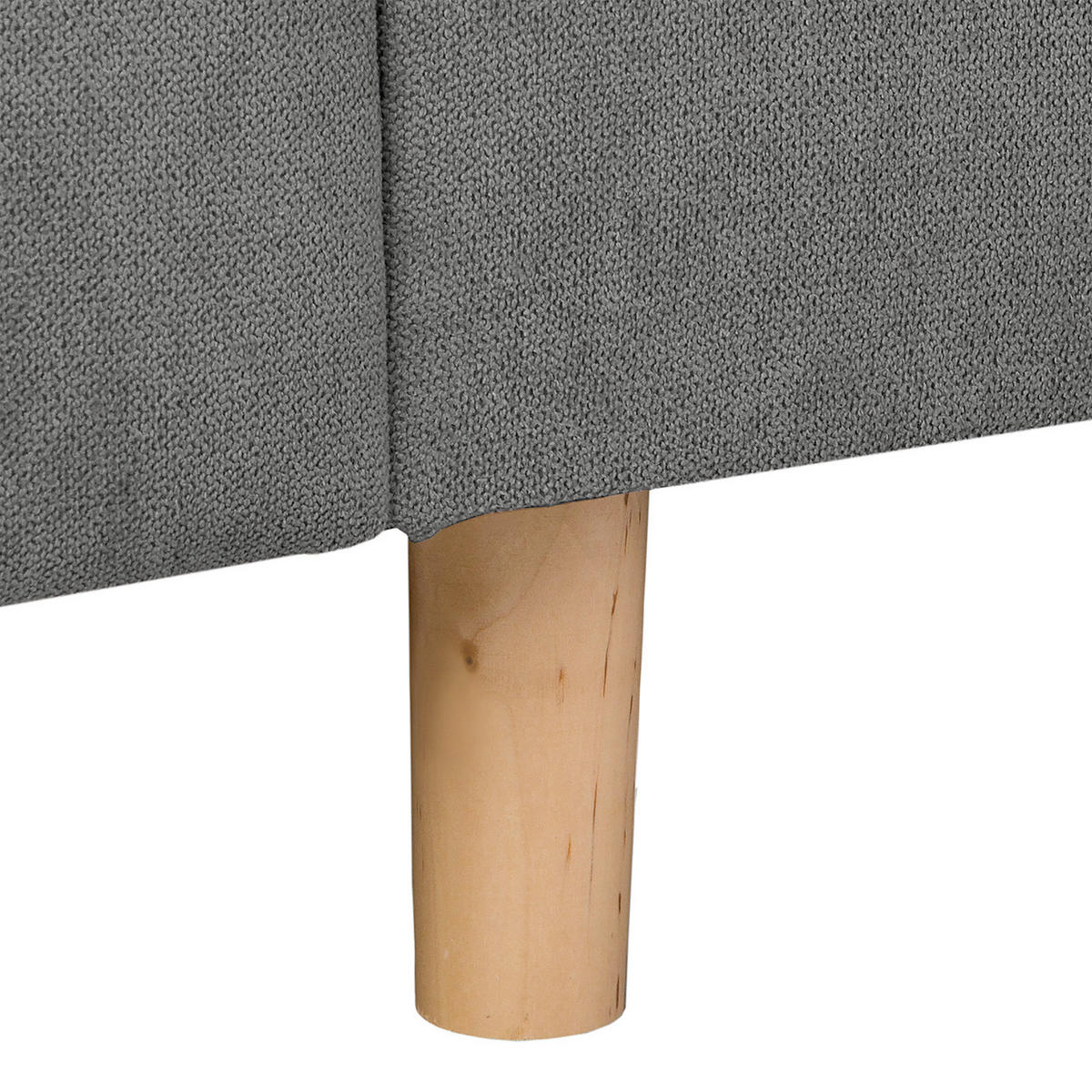 ECKSOFA inkl. Hocker Ariella Dunkelgrau Mikrofaser Rückenkissen, Hocker  - Dunkelgrau/Naturfarben, Design, Holz/Textil (161/231cm) - Livetastic