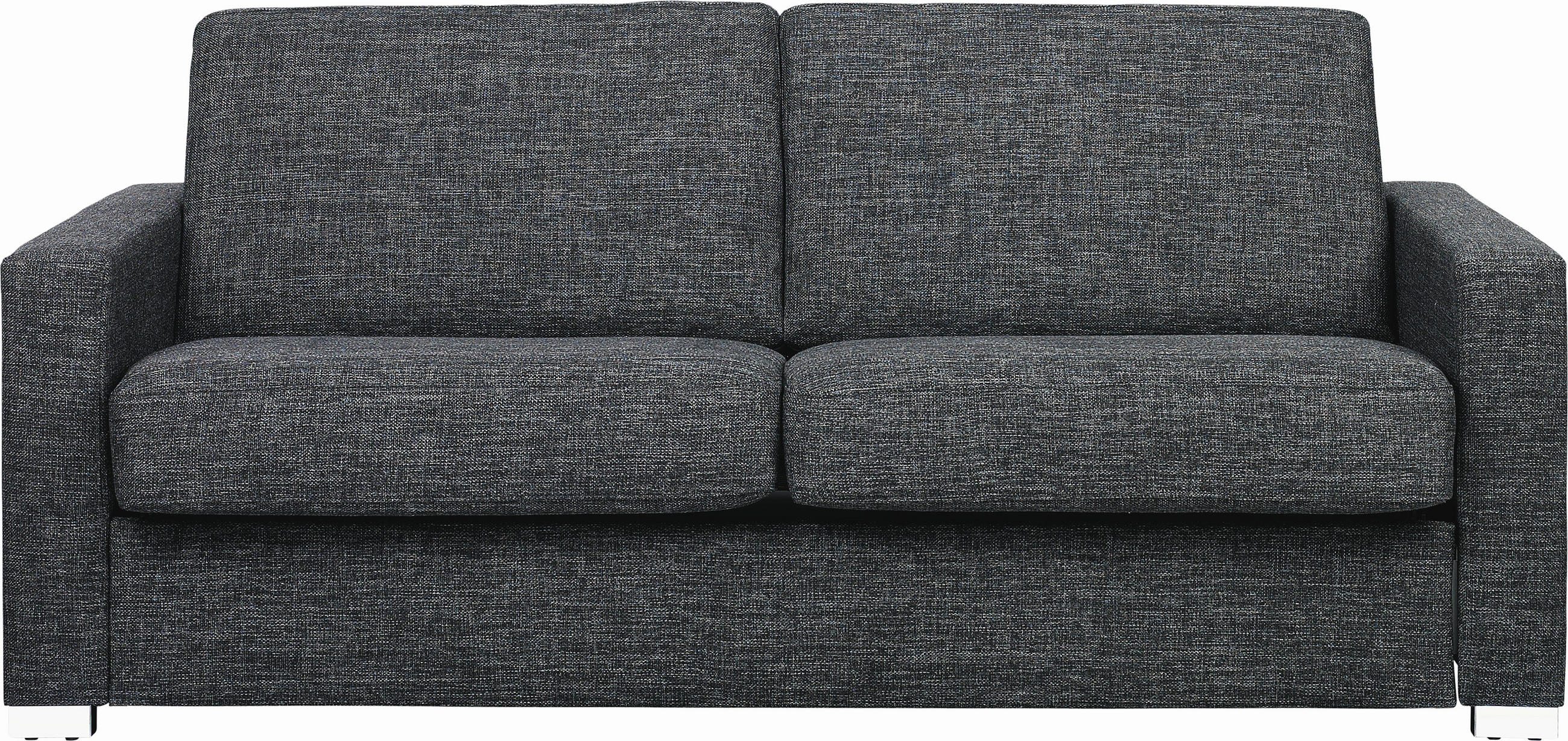 SCHLAFSOFA Anthrazit, Schwarz  - Chromfarben/Anthrazit, KONVENTIONELL, Textil/Metall (188/86/97cm) - Novel