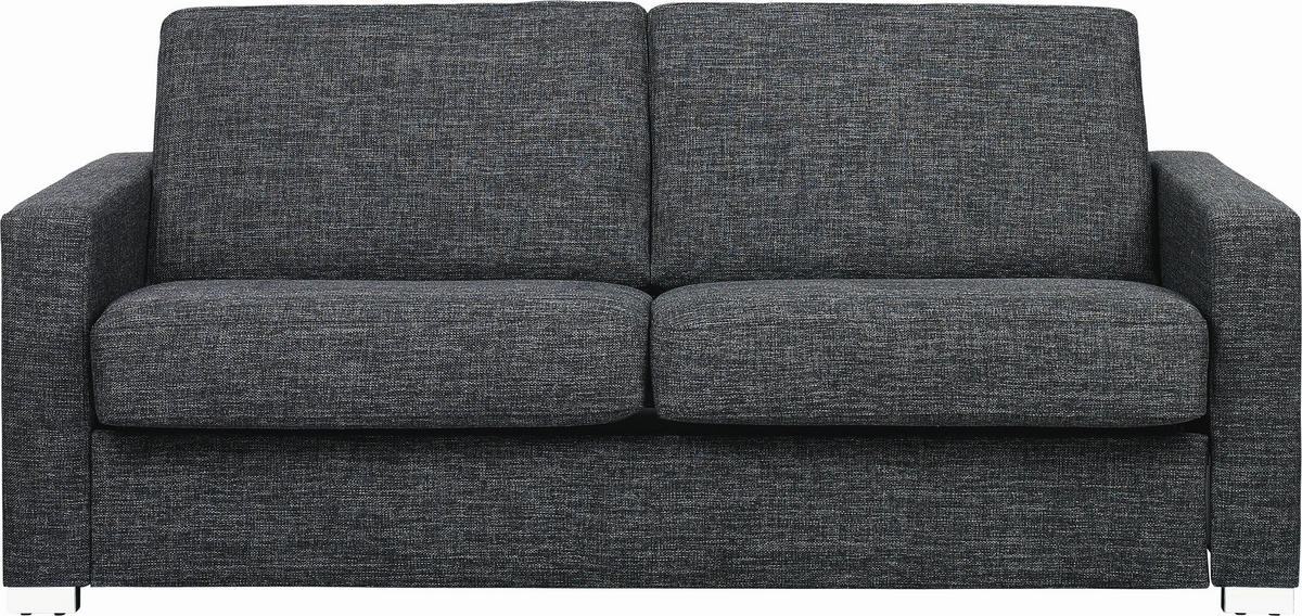 SCHLAFSOFA Anthrazit, Schwarz  - Chromfarben/Anthrazit, KONVENTIONELL, Textil/Metall (188/86/97cm) - Novel