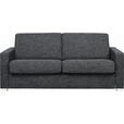 SCHLAFSOFA Anthrazit, Schwarz  - Chromfarben/Anthrazit, KONVENTIONELL, Textil/Metall (188/86/97cm) - Novel