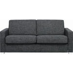SCHLAFSOFA in Anthrazit, Schwarz  - Chromfarben/Anthrazit, KONVENTIONELL, Textil/Metall (188/86/97cm) - Novel