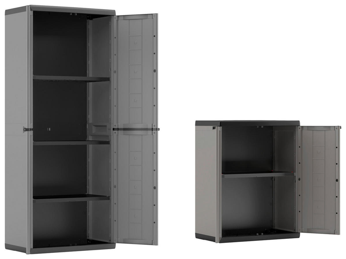 MEHRZWECKSCHRANK 136/166/39 cm  in Anthrazit, Grau  - Anthrazit/Grau, Design, Kunststoff (136/166/39cm) - MID.YOU