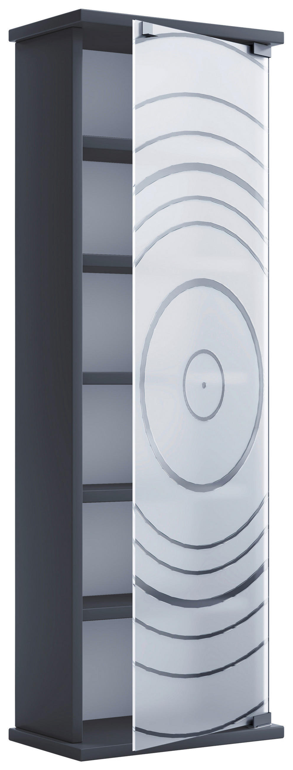 CD-REGAL Anthrazit  - Anthrazit, Design, Glas/Holzwerkstoff (31/92/18cm) - MID.YOU