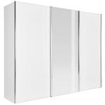 SCHWEBETÜRENSCHRANK  in Weiß  - Chromfarben/Weiß, KONVENTIONELL, Glas/Holzwerkstoff (280/222/68cm) - Moderano