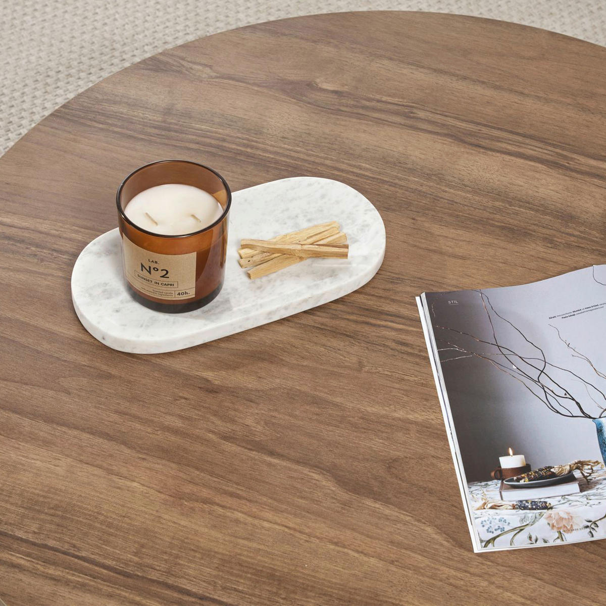 COUCHTISCH in Holzwerkstoff  - Walnussfarben, Design, Holzwerkstoff (90/40/90cm) - MID.YOU