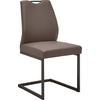 SCHWINGSTUHL  in Stahl Mikrofaser  - Schwarz/Braun, Design, Textil/Metall (47/58/99cm) - Dieter Knoll