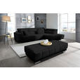 ECKSOFA in Mikrofaser Graphitfarben  - Chromfarben/Graphitfarben, Design, Textil/Metall (301/207cm) - Xora