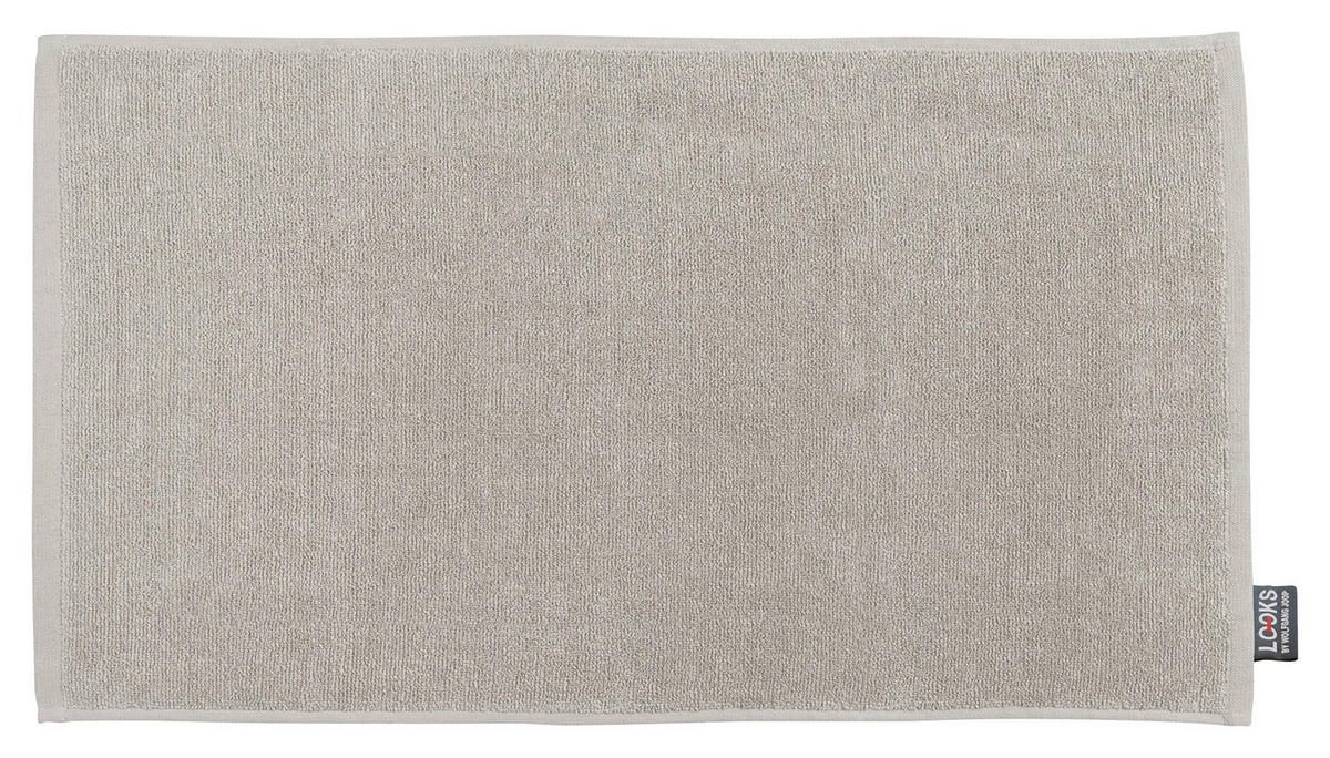 BADEMATTE Silberfarben 50/70 cm  - Silberfarben, KONVENTIONELL, Naturmaterialien/Textil (50/70cm) - LOOKS by W.Joop