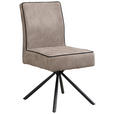 STUHL - Taupe/Schwarz, Design, Textil/Metall (46,5/91/62,5cm) - Ambia Home