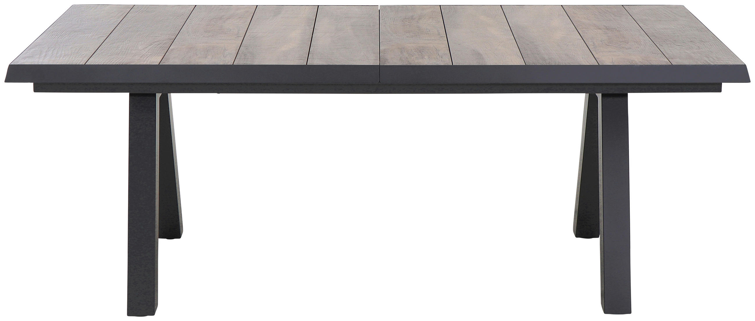 GARTENTISCH 200-260/100/77 cm Metall rechteckig  - Anthrazit/Graubraun, Basics, Keramik/Metall (200-260/100/77cm) - Siena Garden