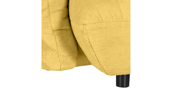 BIGSOFA in Plüsch Gelb  - Gelb/Schwarz, KONVENTIONELL, Kunststoff/Textil (240/78/107cm) - Carryhome