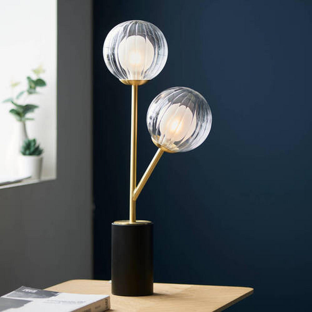TISCHLEUCHTE Northwest 19/12/51 cm   - Klar/Chromfarben, Design, Glas/Metall (19/12/51cm) - ENDON
