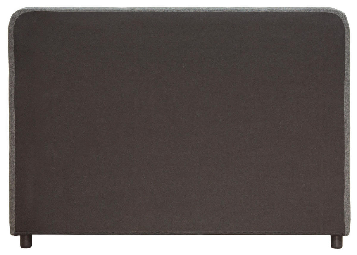 POLSTERBETT 140/200 cm  in Dunkelgrau  - Dunkelgrau/Schwarz, KONVENTIONELL, Holz/Textil (140/200cm) - Boxxx