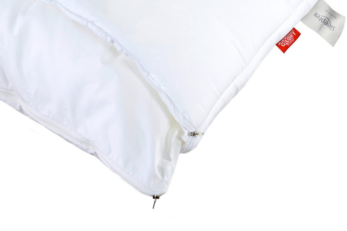 VANKÚŠ POD HLAVU, 70/90 cm - biela, Basics, textil/plast (70/90cm) - Sleeptex