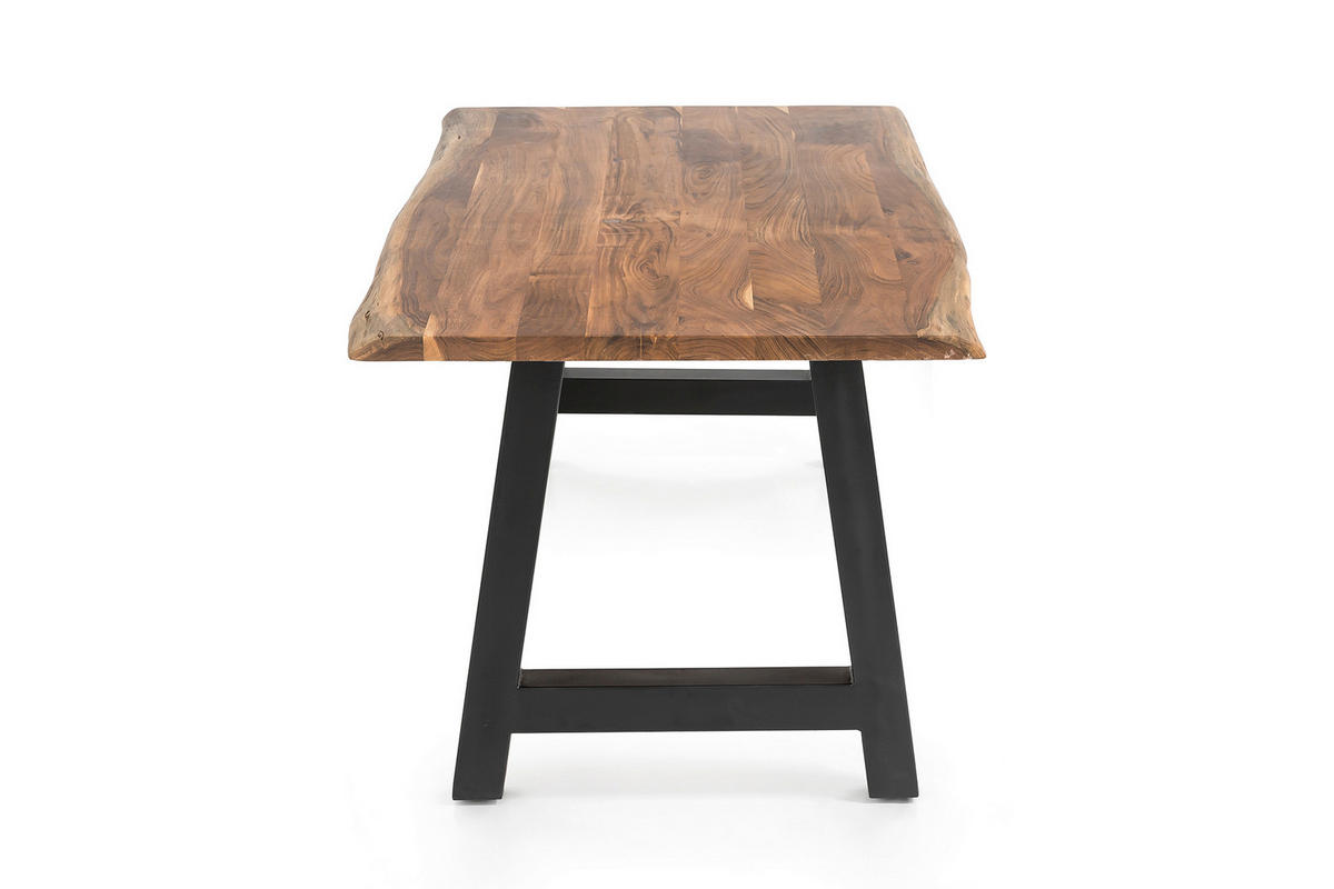 ESSTISCH in Holz 140/80/76,5 cm  - Schwarz/Naturfarben, MODERN, Holz/Metall (140/80/76,5cm) - Livetastic