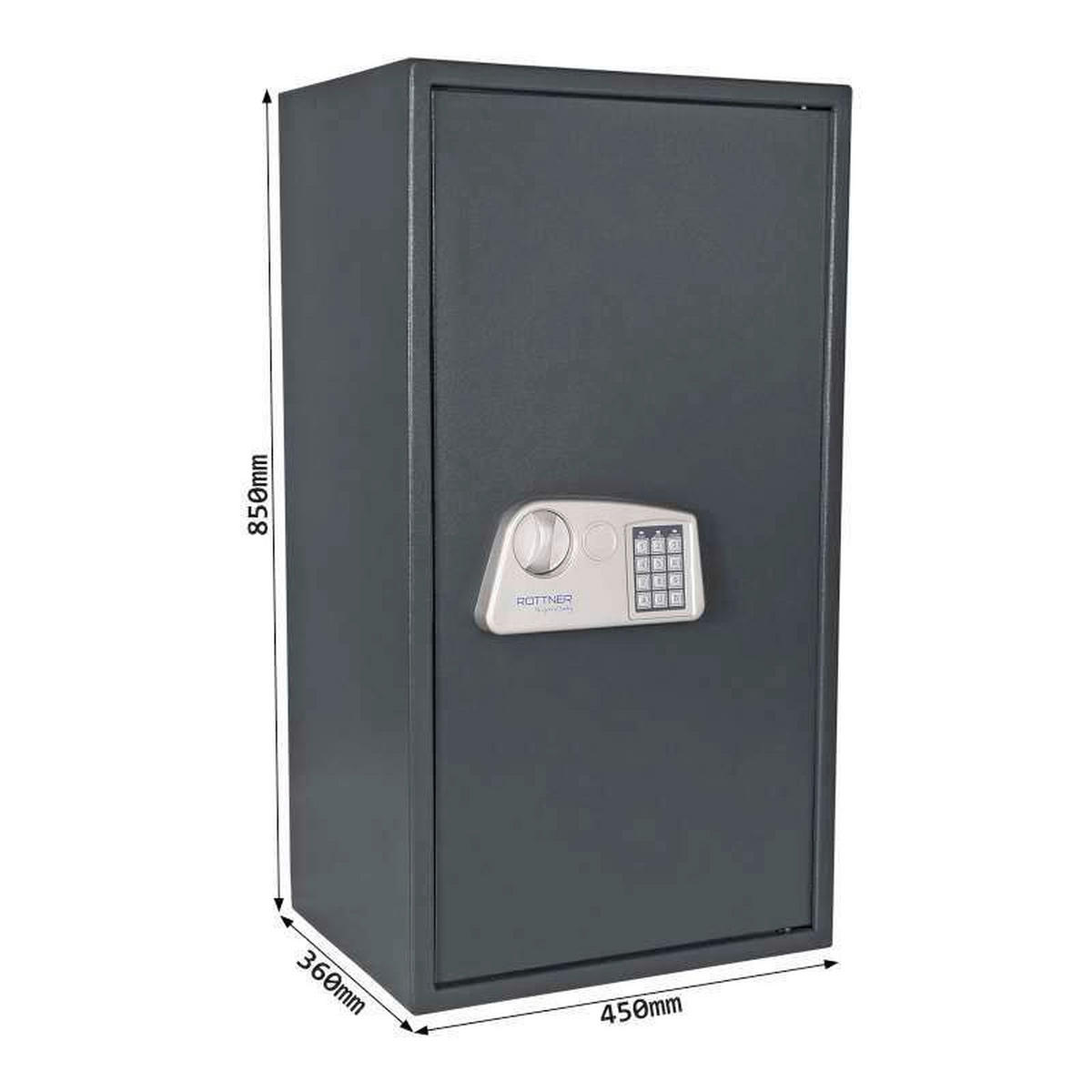 TRESOR - Anthrazit, KONVENTIONELL, Metall (45/85/36cm) - ROTTNER