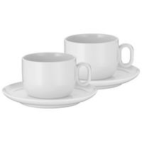 SET ŠOLJICA   4 dela  - bela, Osnovno, keramika - WMF