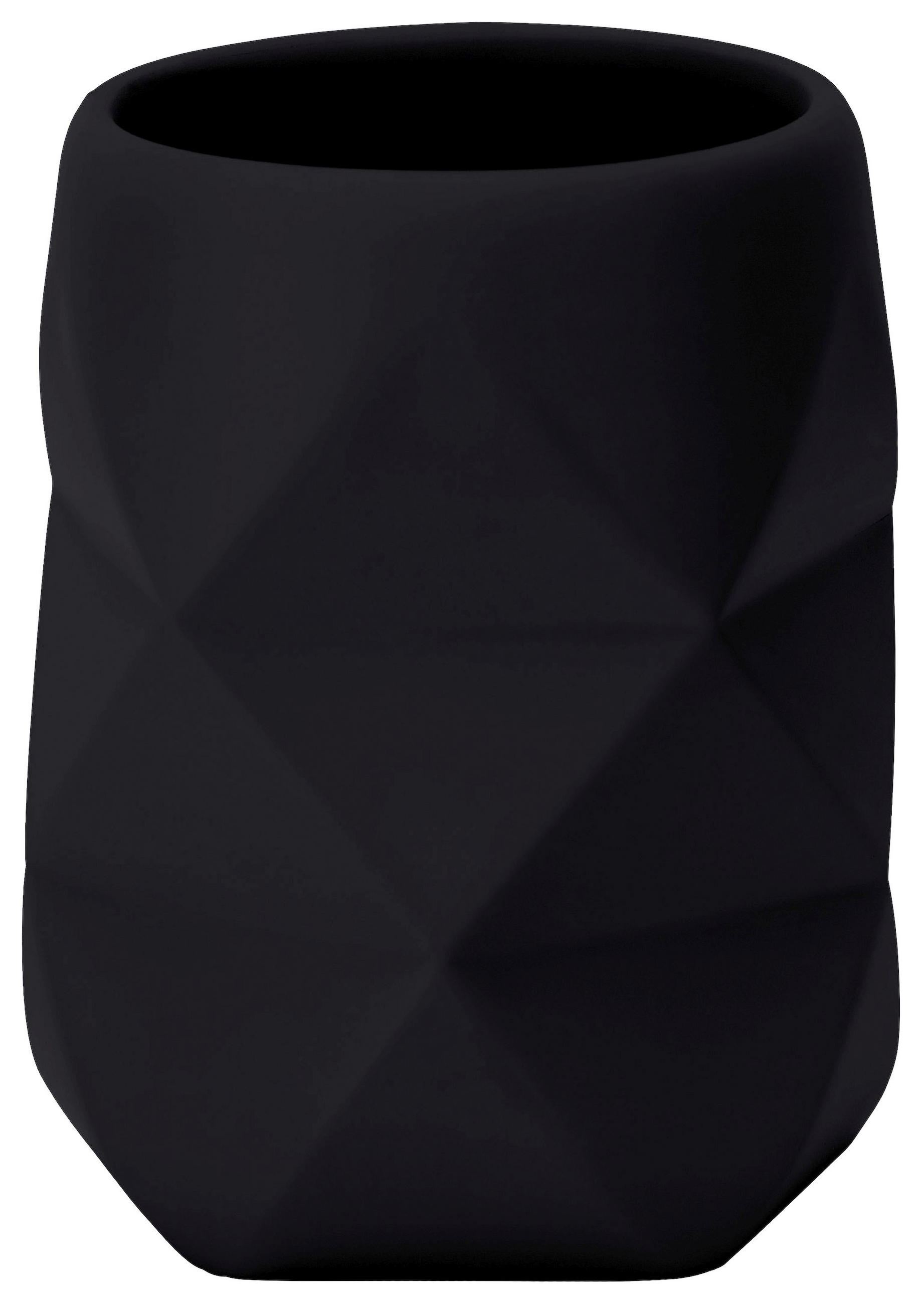 ZAHNPUTZBECHER Kunststoff  - Schwarz, Konventionell, Kunststoff (8/10/8cm) - Kleine Wolke