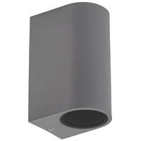 ZUNANJA STENSKA SVETILKA     15/7,3/9,5 cm          - siva, Basics, kovina (15/7,3/9,5cm)