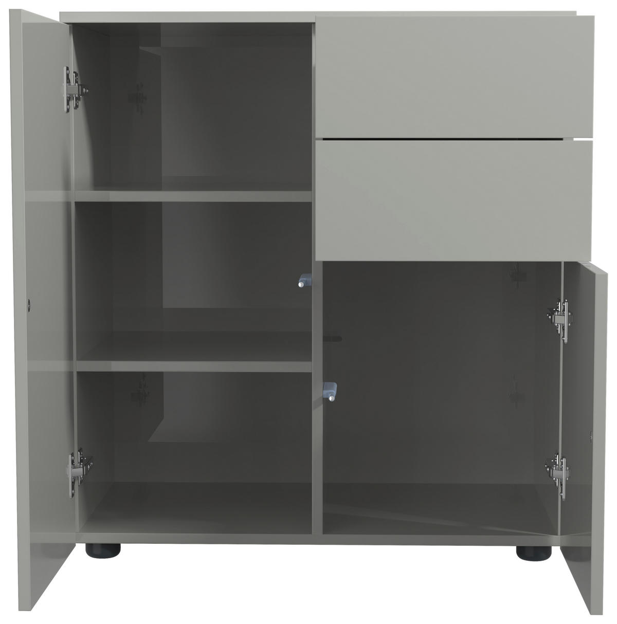 KOMMODE 70/77/39 cm  in Grau  - Schwarz/Grau, Design, Holzwerkstoff/Kunststoff (70/77/39cm) - MID.YOU