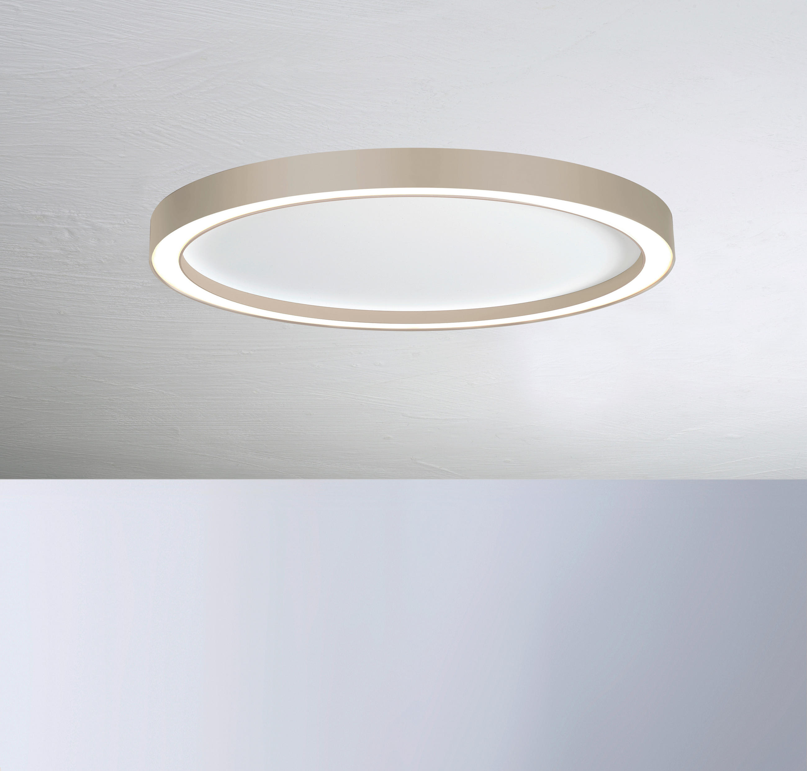 LED-DECKENLEUCHTE 55/4 cm    - Taupe/Weiß, Design, Metall (55/4cm) - BOPP