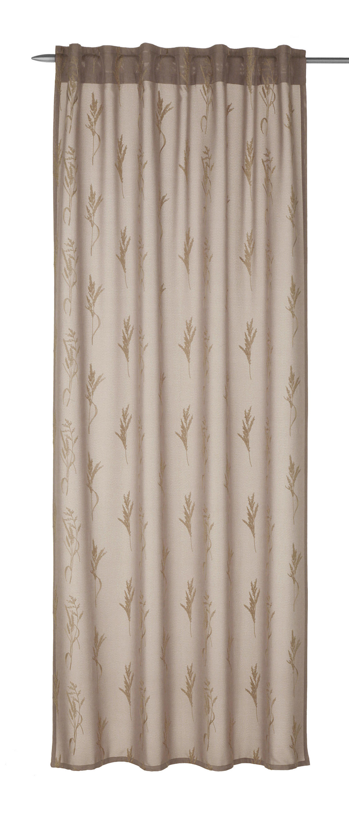 SCHLAUFENSCHAL  halbtransparent  135/245 cm   - Beige, Basics, Textil (135/245cm)