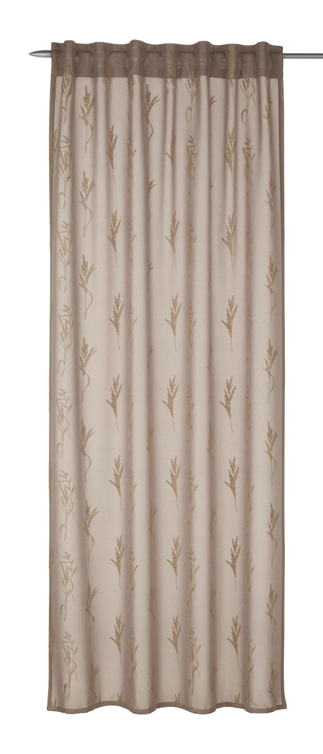 SCHLAUFENSCHAL  halbtransparent  135/245 cm   - Beige, Basics, Textil (135/245cm)