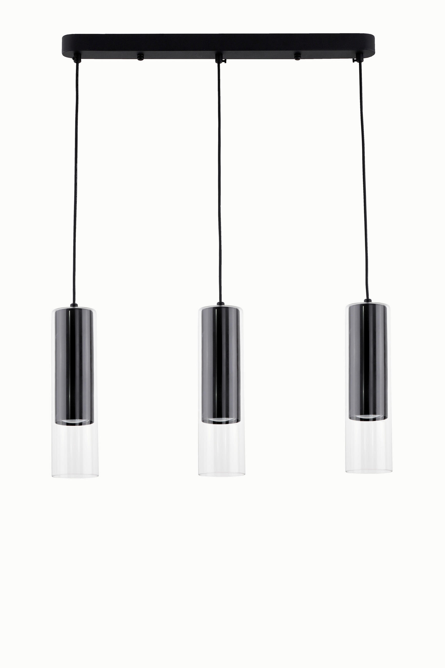 HÄNGELEUCHTE 50/7/150 cm  - Schwarz, Basics, Glas (50/7/150cm)