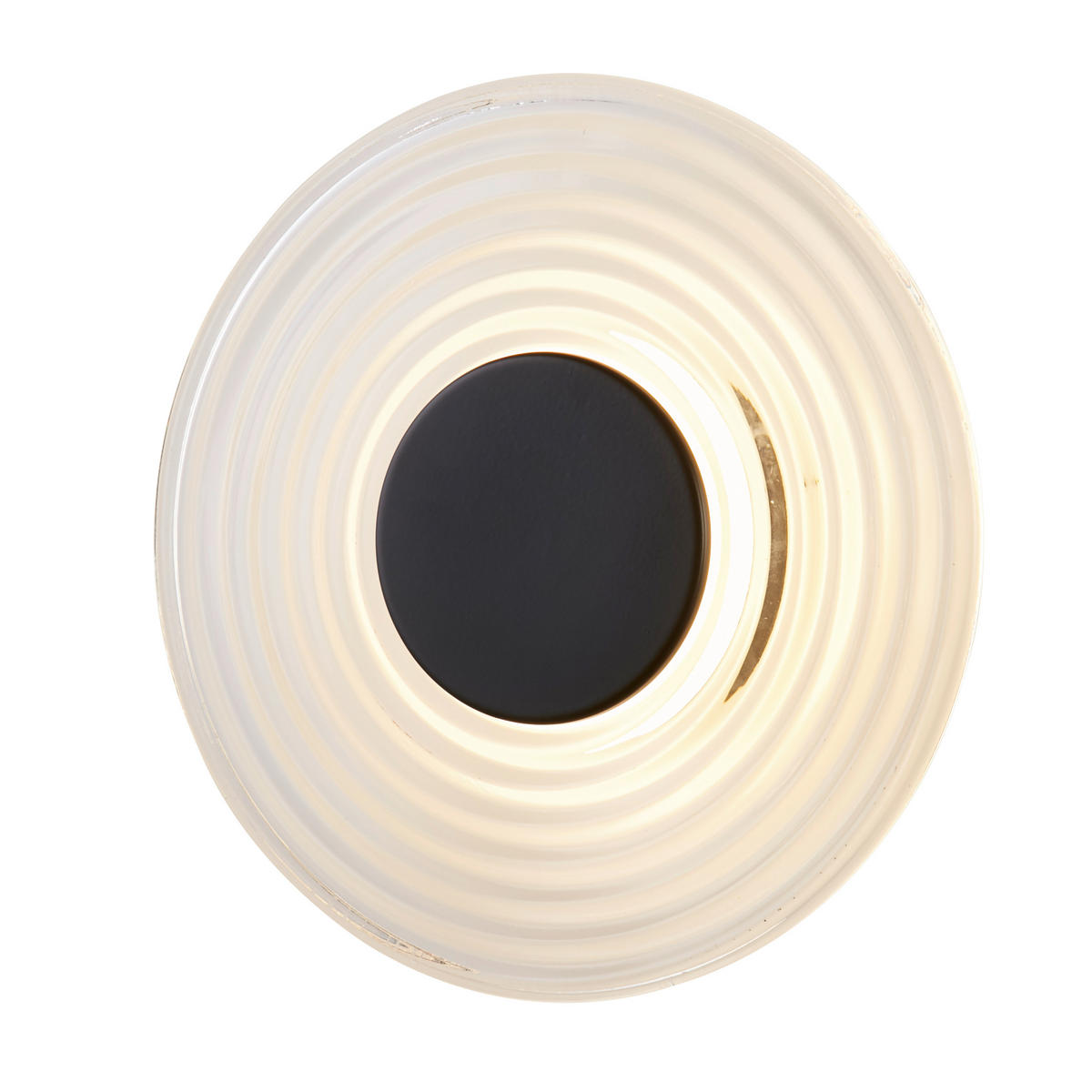 LED-DECKENLEUCHTE 30/6 cm   - Transparent/Schwarz, KONVENTIONELL, Glas/Metall (30/6cm)